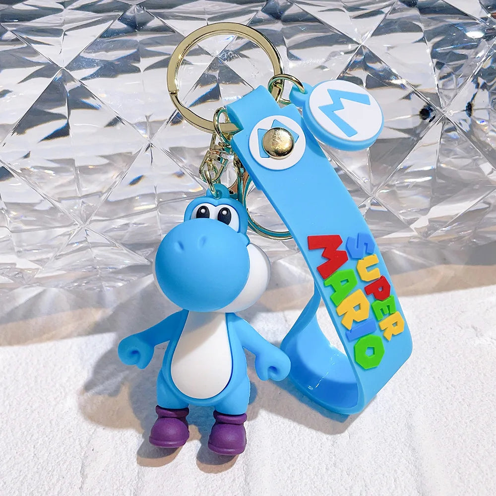 Super Mario Bros Keychain – 27 Cute Cartoon Character Action Figure Toy Doll Gift for Kids