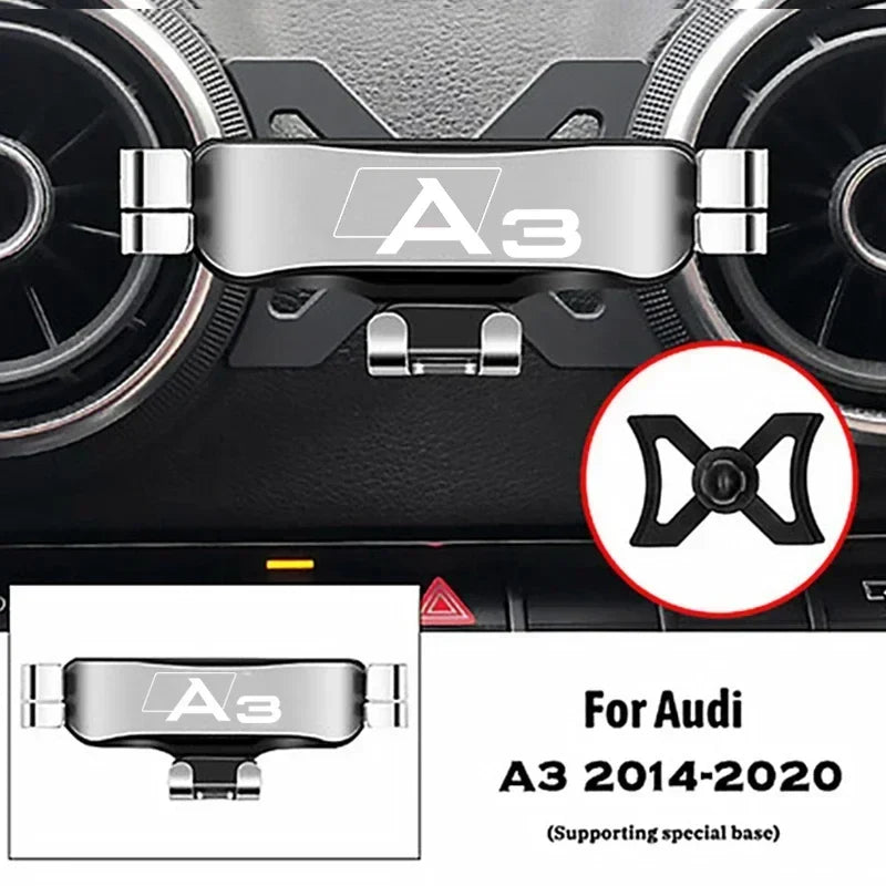 Audi A3 S3 8V Phone Holder - Air Vent Gravity Mount GPS Navigation Stand Car Accessory 2014-2020
