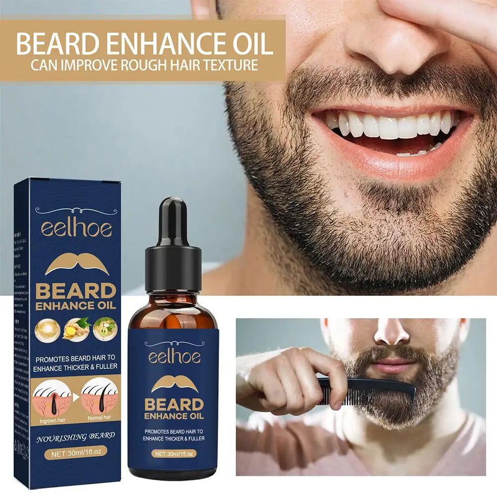 30ml Men’s Beard Growth Oil – Nourishing Beard Care Serum for Softening, Strengthening, Thickening & Grooming Styling Beard Oil for Fuller Beard Growth