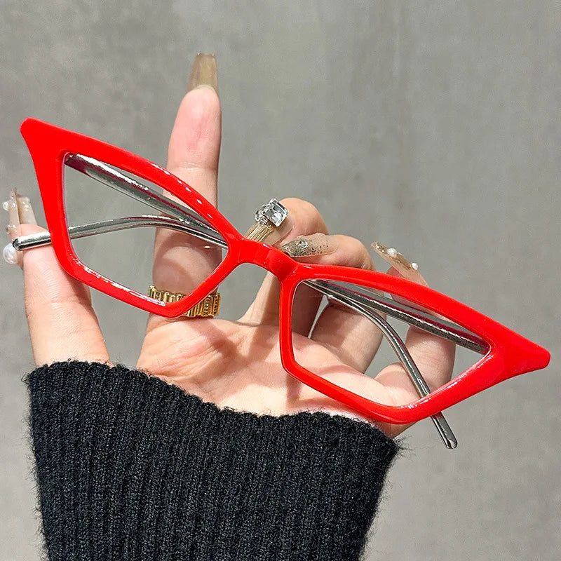 Luxury Cat Eye Reading Glasses for Women – Fashion Triangle Design Blue Light Blocking Computer Protective Eyewear