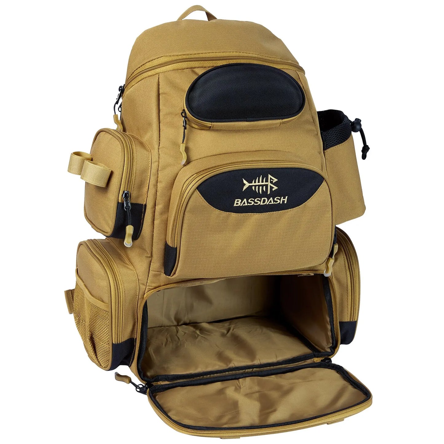 Bassdash Tactical Fishing Tackle Backpack – Lightweight Multifunctional Tackle Bag with Storage Boxes
