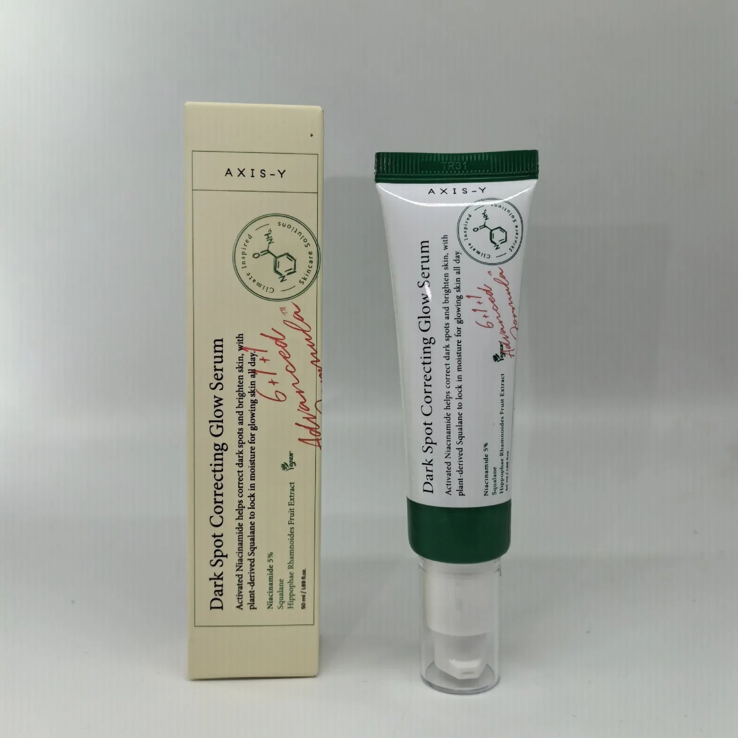 AXIS-Y Dark Spot Correcting Glow Serum 50ml — 5% Niacinamide Korean Skincare for Face Brightening & Spot Removal