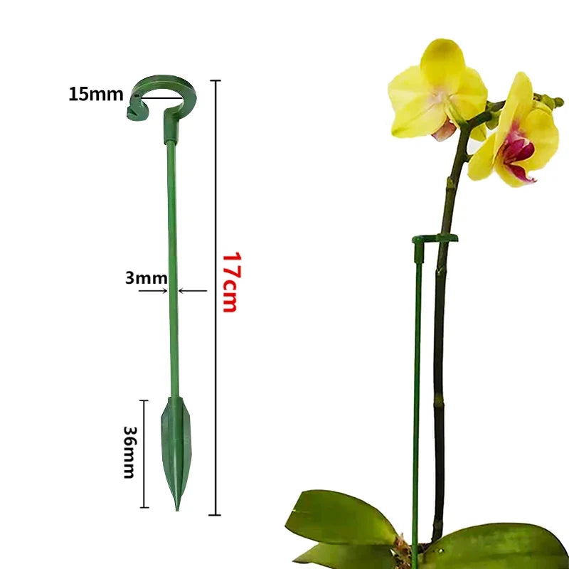 Reusable Plastic Plant Supports - Flower & Vegetable Fixing Brackets for Garden Stems (2/5/10 PCS)
