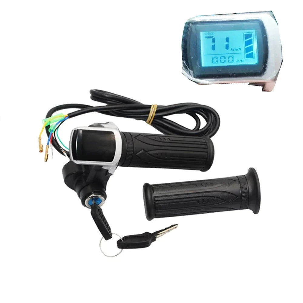 Electric Bike Twist Throttle - 36V 48V Grip Speed Display Controller For E-Bikes And Scooters
