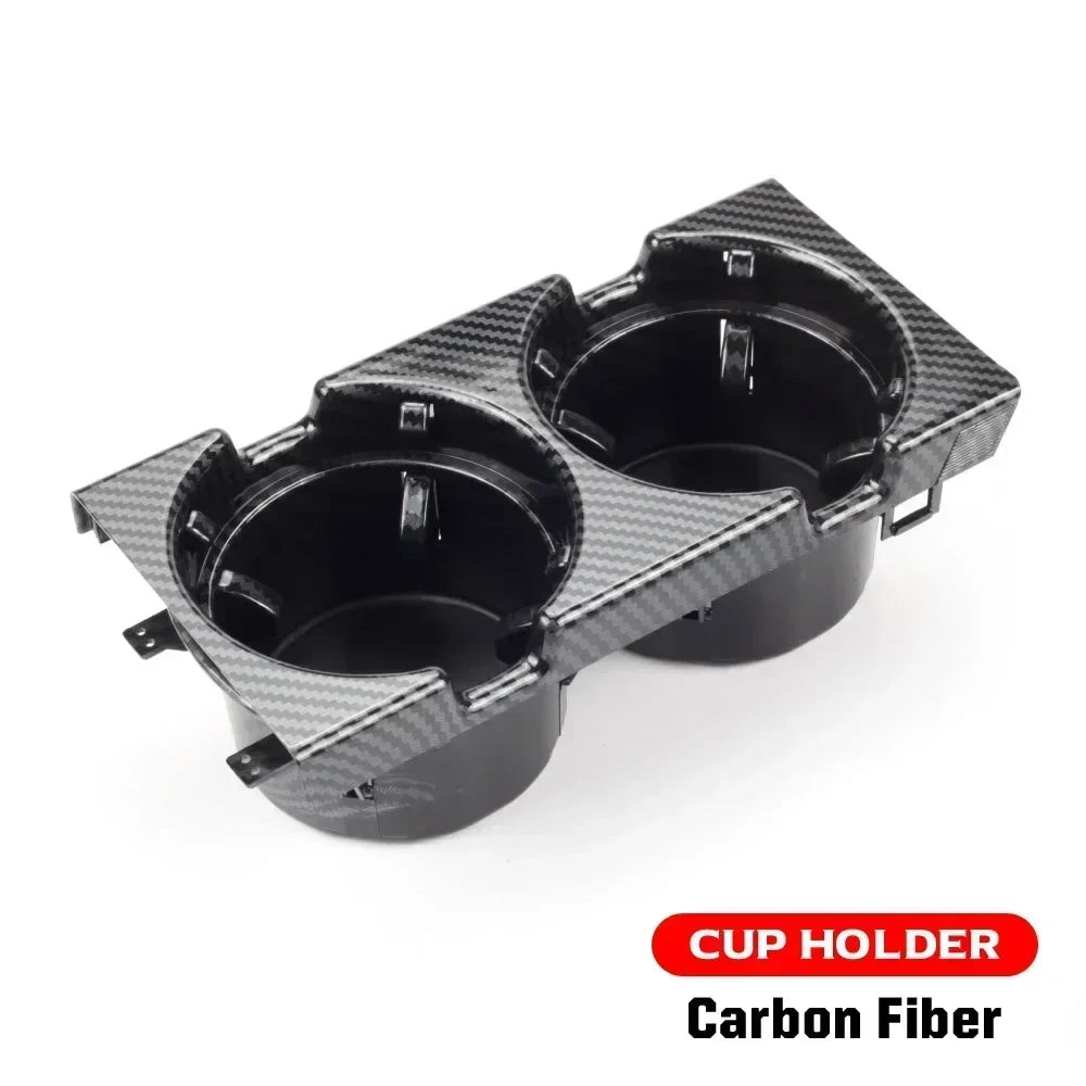 Double Hole Front Center Console Storage Box β Coin & Cup Holder for BMW E46 1999-2006 (51168217953)