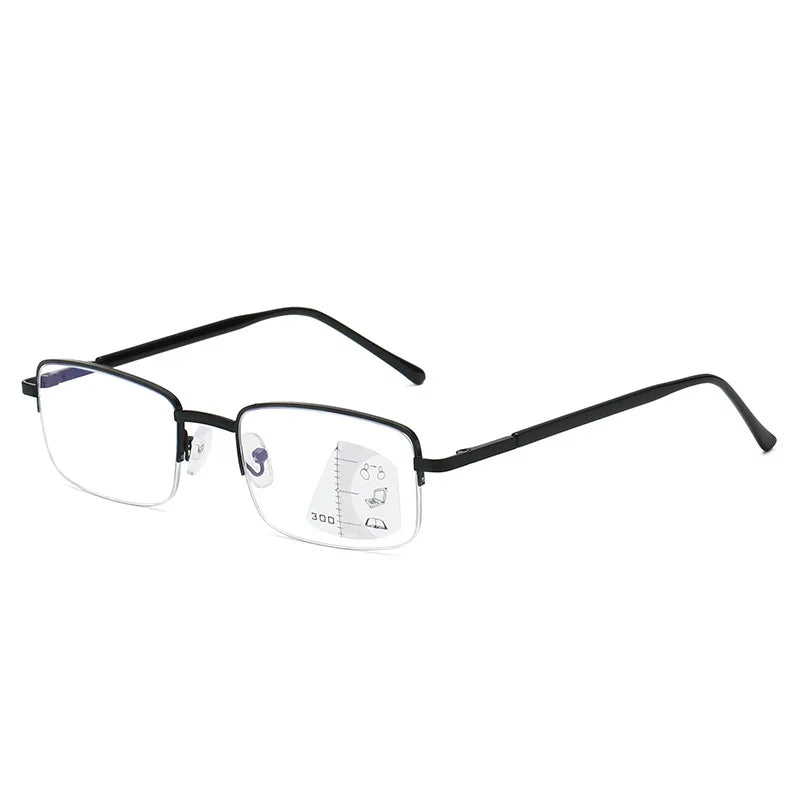 Progressive Multifocal Computer Reading Glasses ā Blue Light Blocking Titanium Alloy with Spring Hinge