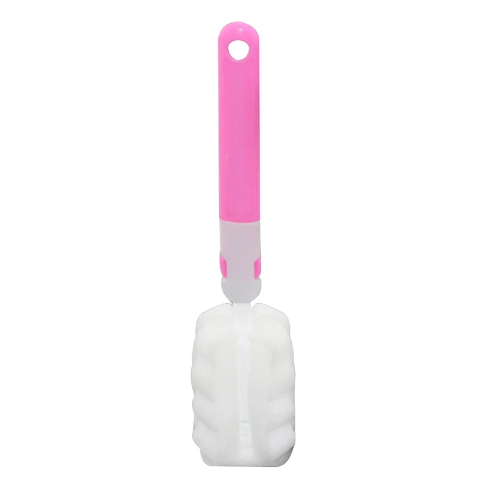 20/30cm Long Handle Bottle Cleaning Brush – Soft Sponge Cleaner for Water Bottles, Glass Cups & Vacuum Flasks Washing Tool
