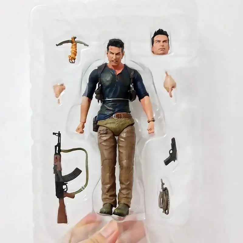 Uncharted 4 Nathan Drake Action Figure - A Thief’s End Collectible Model Toy Gift