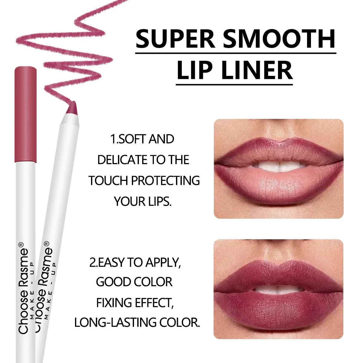 12-Color Waterproof Matte Lip Liner Pencil Set – Long-Lasting, Non-Stick, Sexy Lip Contour Makeup