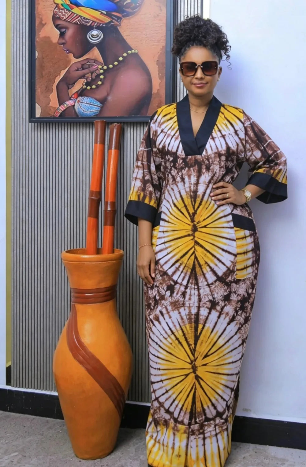African Dashiki Maxi Dress for Women - Elegant Ankara Abaya Summer Spring Autumn African Outfit 2026