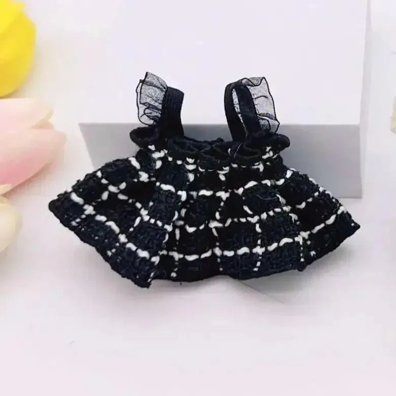 17cm Labubu Doll Clothes – Kpop EXO-Inspired Skirt & Sweater Outfit, V1 V2 Idol Clothing Gift