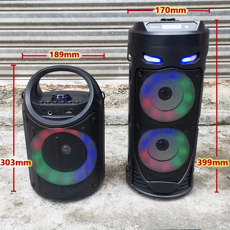 30W Portable Bluetooth Speaker - Big Power Stereo Bass Subwoofer with Microphone for Parties & Karaoke