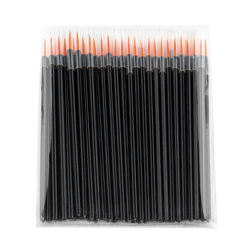 50Pcs Disposable Eyeliner Makeup Brushes - Eye Shadow & Eyeliner Wands for Lash Extensions and Beauty Tools