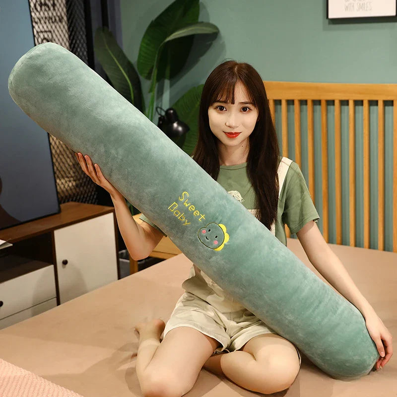 Rectangular Pillow for Girls – Multi-Functional Long Bolster Cushion for Pregnancy, Side Sleepers, and Bed Reading Support
