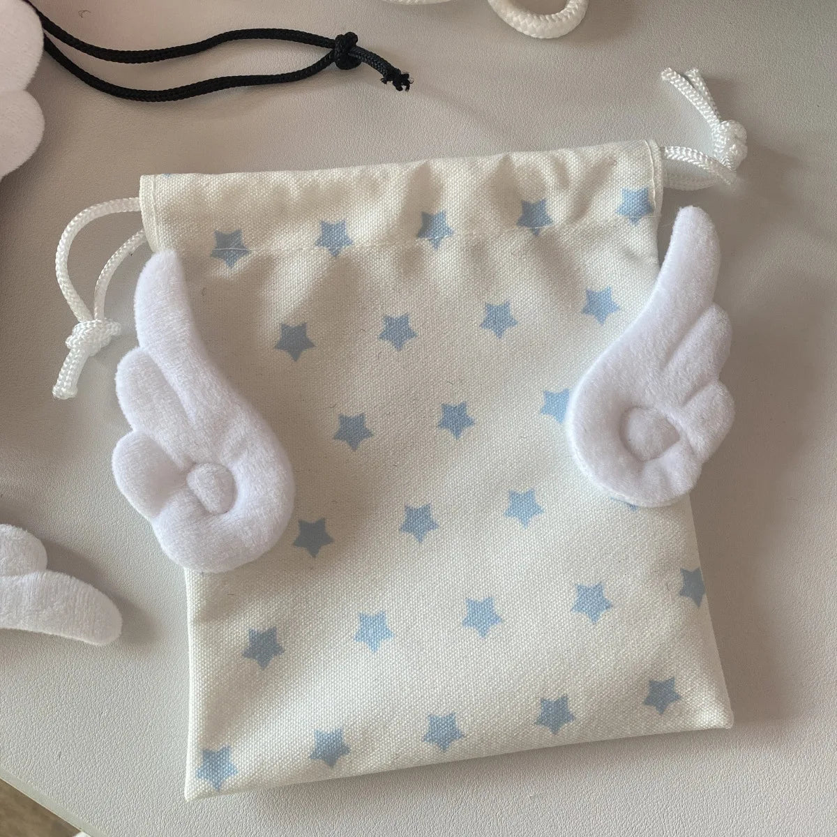 Portable Star Pattern Drawstring Storage Bag - Canvas Cosmetics, Stationery & Accessories Organizer Pouch