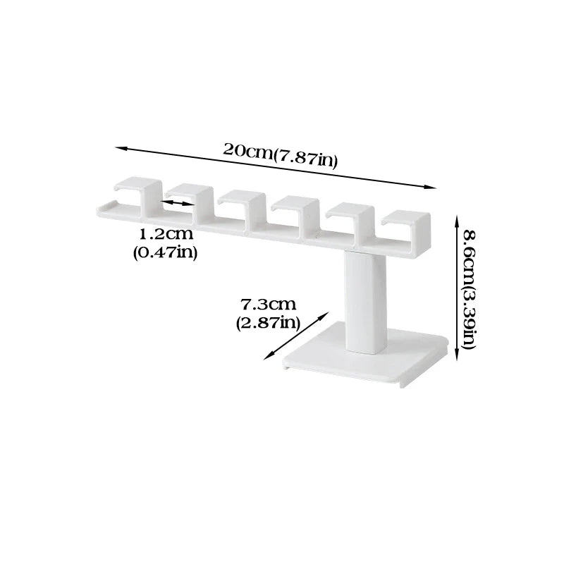 Houseeker 6-Hook Hat Holder ā L-Shaped Wall Mount Rack for Baseball Caps & Belts