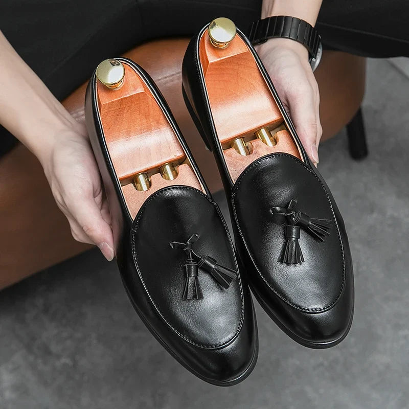 Men’s Formal Tassel Loafers - Classic Slip-On Business & Dress Shoes