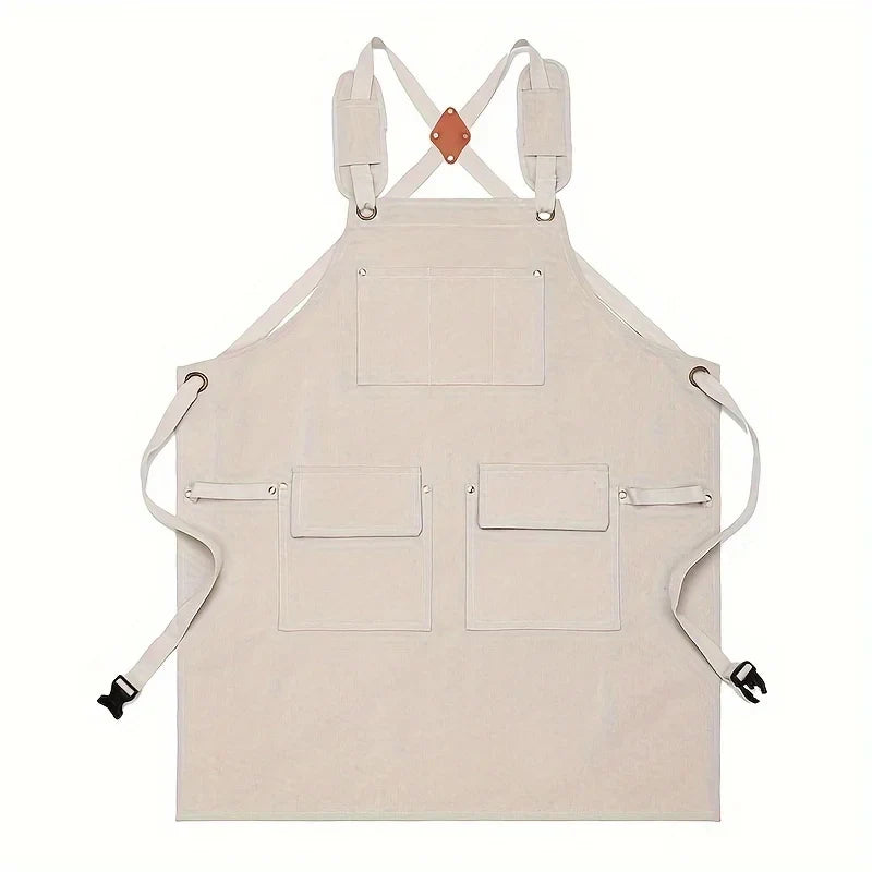 Thick Cotton Canvas Waterproof Apron - Durable Kitchen, Catering, Gardening & Commercial Waist Apron