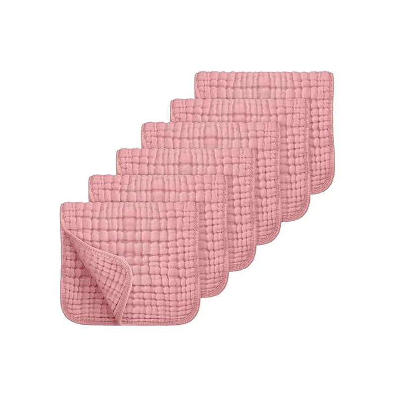 6PCS Baby Burping Cloths – 20"x10" Extra Soft 100% Cotton Muslin Washcloths, Absorbent Newborn Burp Cloths