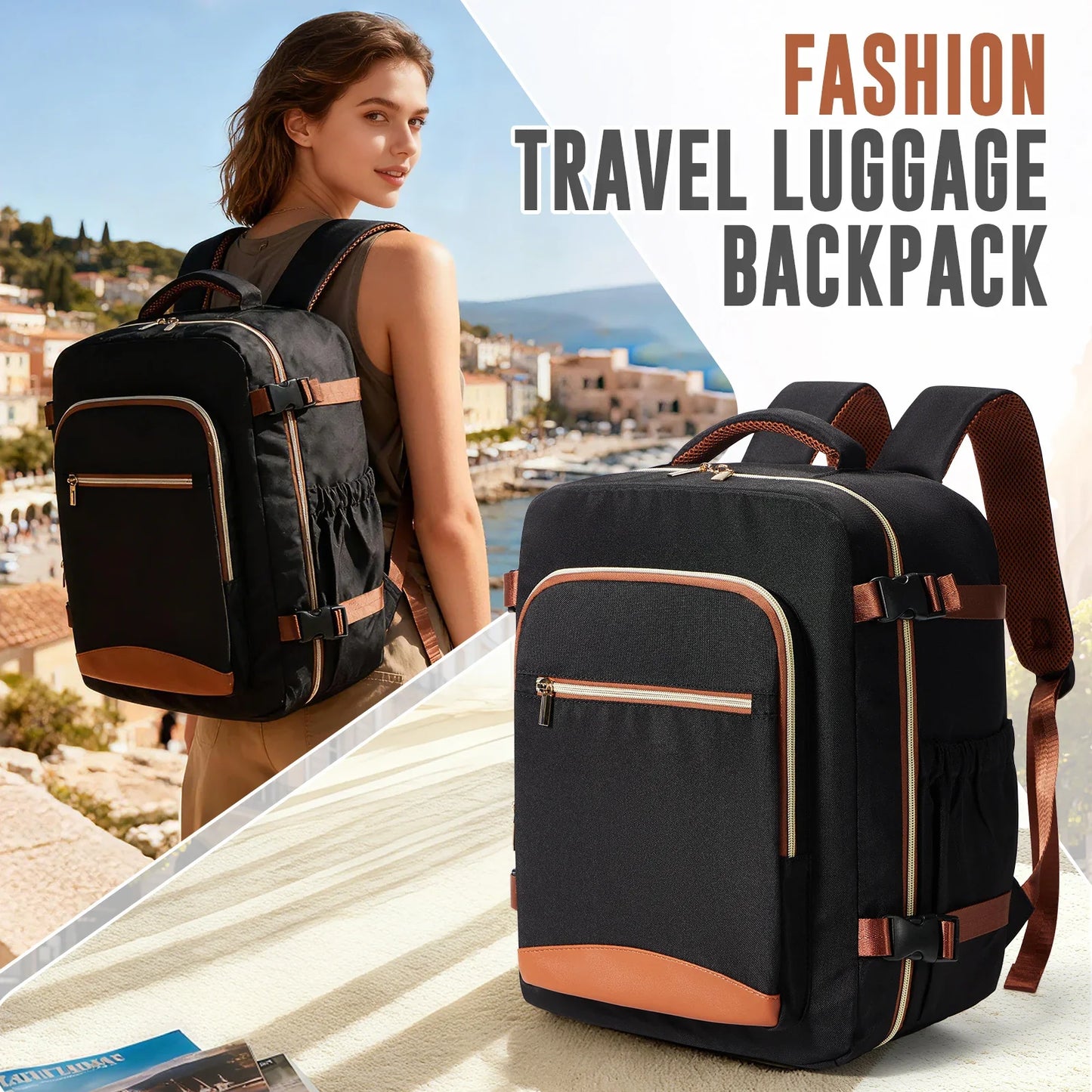 Ryanair 40x30x20 Travel Backpack - Airline Carry-On Laptop Bag for School, College & Outdoor Trips