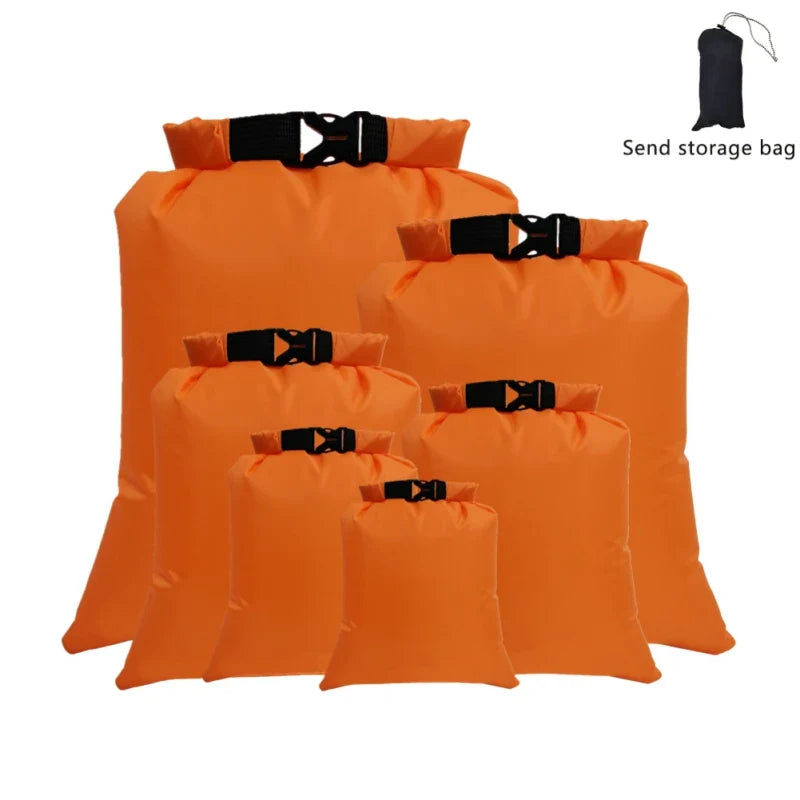 5PCS Waterproof Dry Bag Set – 1.5L to 8L Floating Packs for Swimming, Kayaking, Rafting & Outdoor Boating