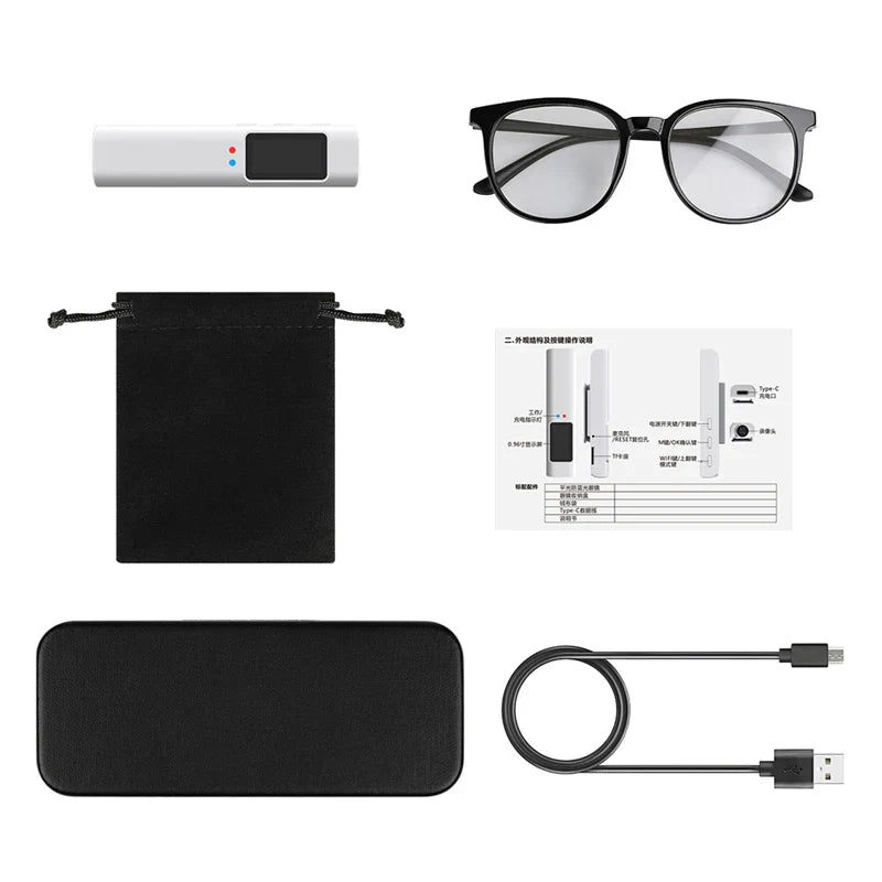 2.7K Glasses Camera – Mini Wearable Outdoor Security Sports DV DVR, WIFI Video Recorder for Driving, Hiking, and Surveillance