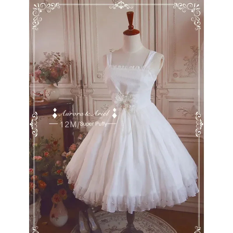 Sweet Puffy A-Line Petticoat - Soft Organza Lolita Underskirt for Dresses & Fashion Styling
