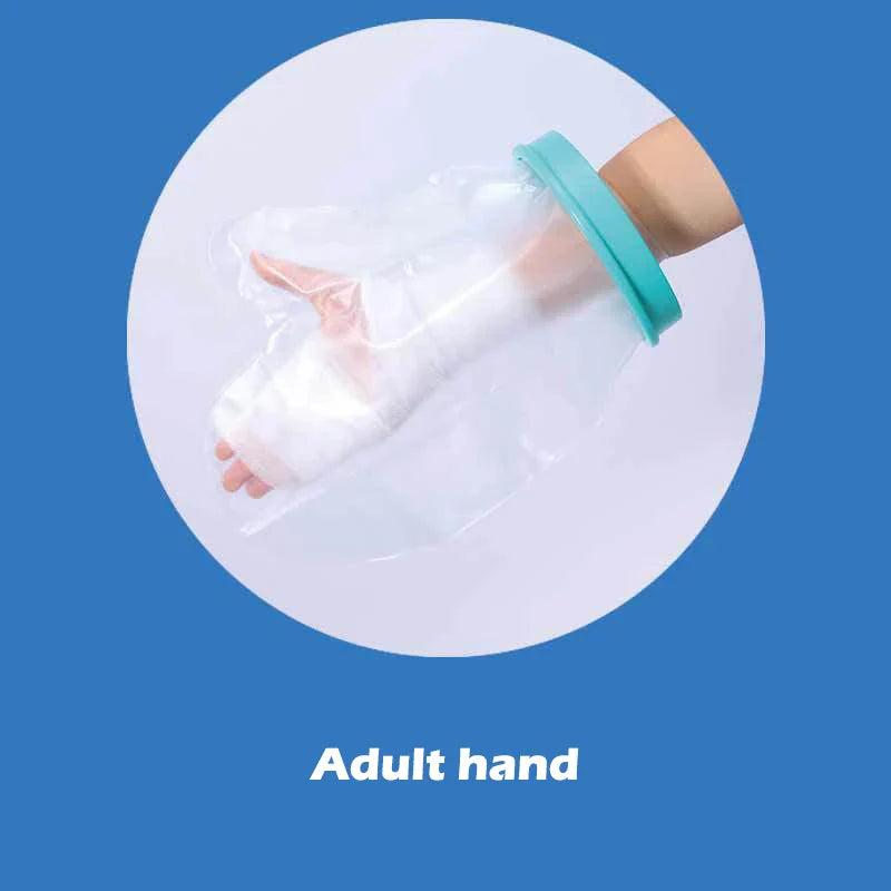Waterproof Shower Cover for Adults — Cast & Bandage Protector for Arm, Leg, Hand, Wound & Fracture
