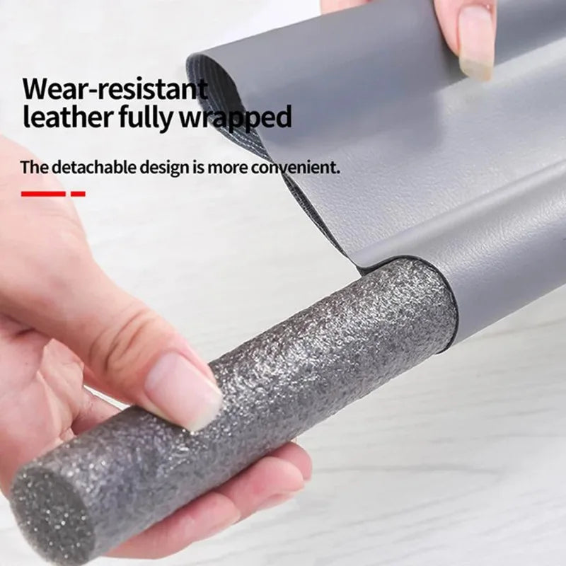 Windproof Door Seal Strip - Double Layer Draught Excluder Dustproof Door Bottom Guard and Draft Blocker