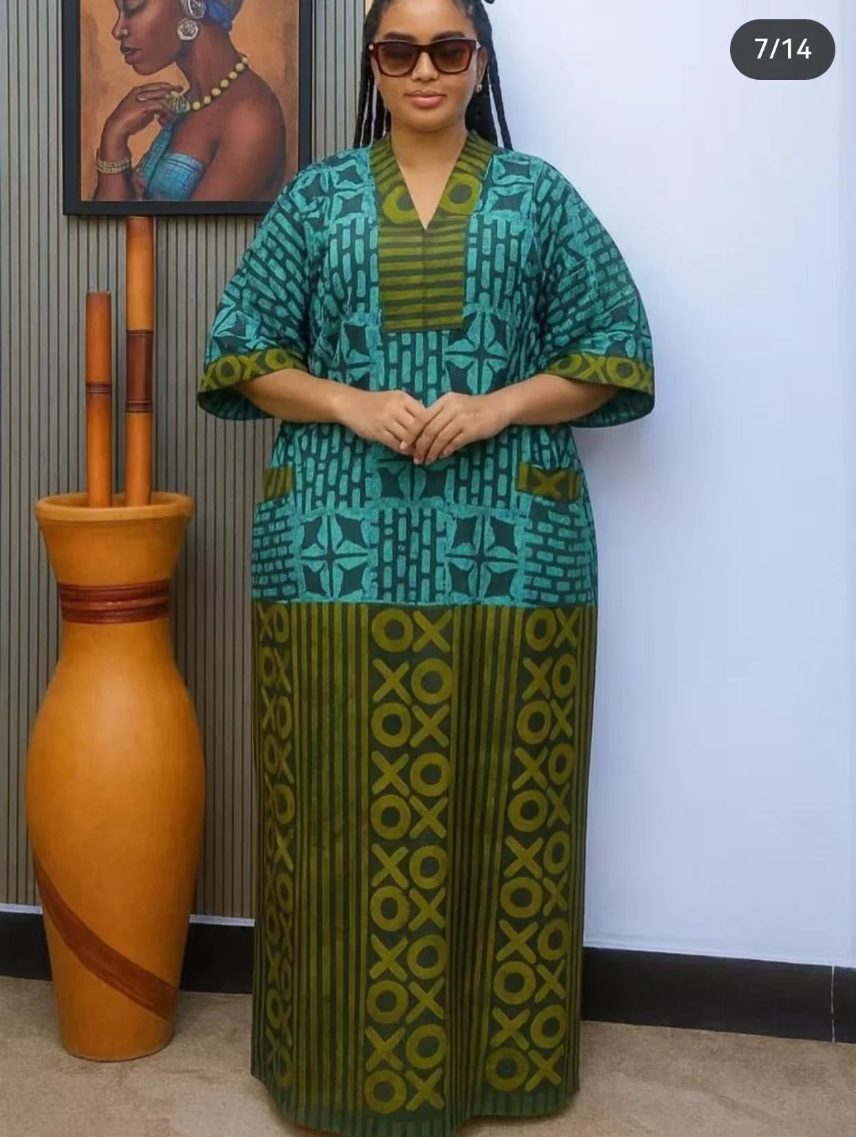 2026 Plus Size African Maxi Dress - Traditional Dashiki Ankara Kaftan Gown