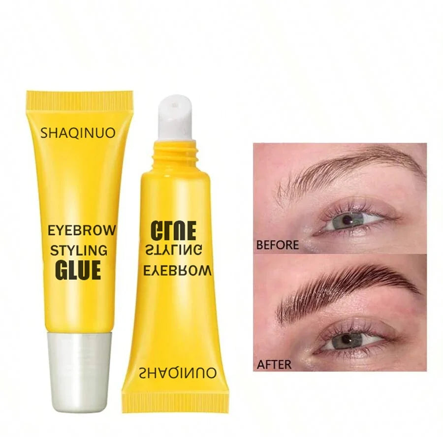 Eyebrow Shaping Gel - Strong Hold Brow Styling Cream with Brush