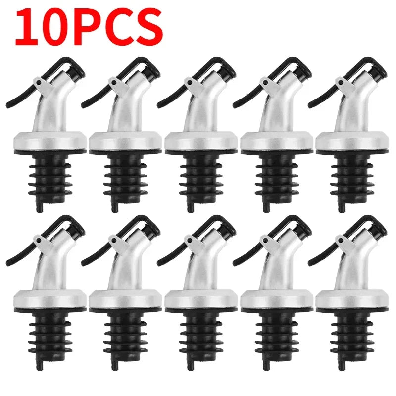 Leak-Proof Oil Bottle Stopper - Food Grade Sauce Nozzle Liquor Dispenser Wine Pourer & Kitchen Seasoning Tool