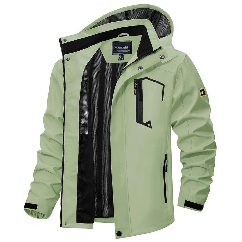 Men’s Lightweight Rain Jacket - Mesh Lined Waterproof Windbreaker for Spring, Autumn, Hiking and Fishing