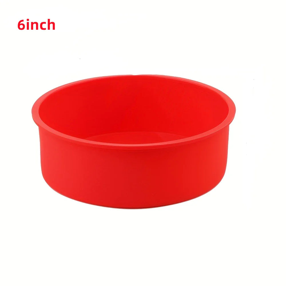Round Silicone Cake Mold – 4/6/8/10 Inch Non-Stick Baking Pan for Cheesecake, Birthday & Christmas Parties