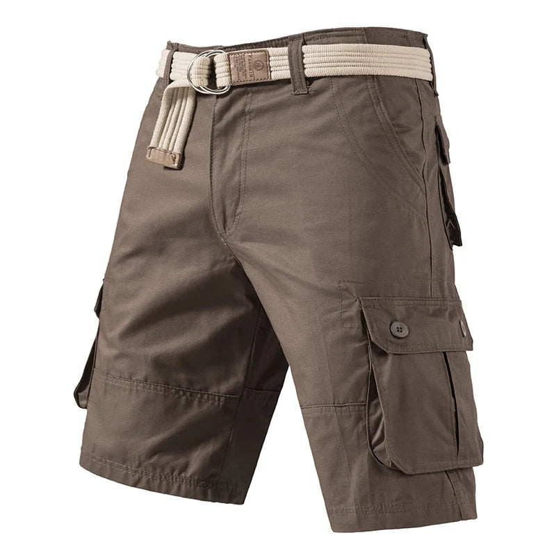 Men's Cargo Knee Shorts - Plus Size Cotton Bermuda Golf, Running & Gym Casual Shorts