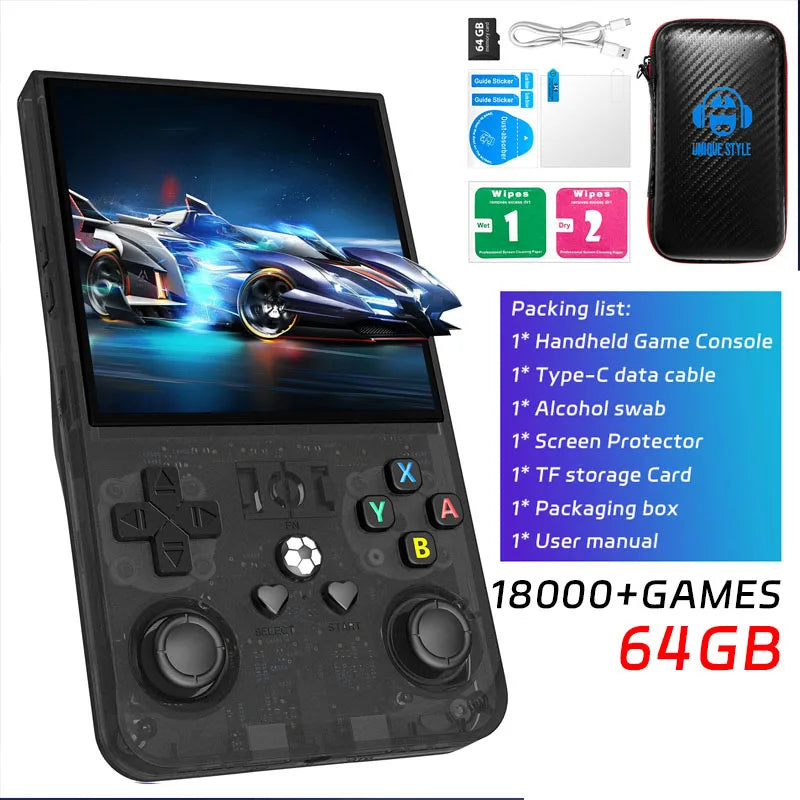 AISLPC R36MAX Retro Handheld Game Console โ 4.0" IPS Linux System Portable Player with 128GB Games