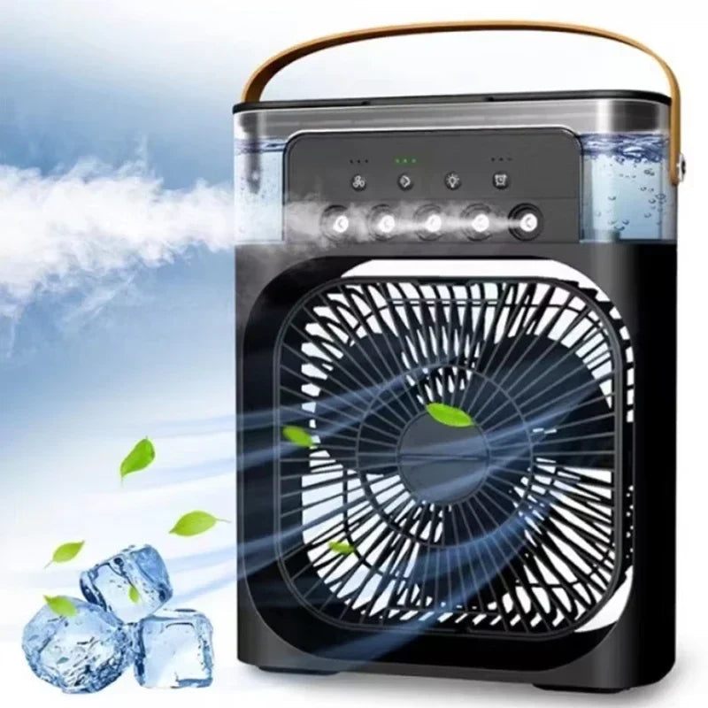 Portable Air Cooler Fan - 3 Speed Mini Humidifier with LED Night Light for Home, Office & Bedroom Cooling