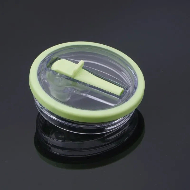 Spill-Proof 40oz Cup Lid for Stanley β Eco-Friendly Replacement with Spiral Straw Cover Accessory