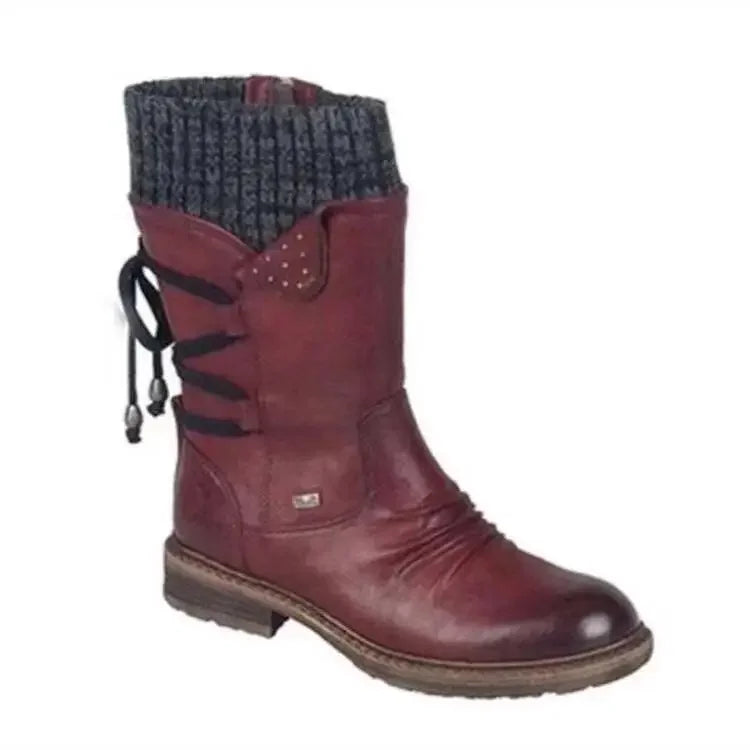 Women’s Winter Mid-Calf Boots – Fashion Snow Shoes, Warm Suede Thigh-High Botas 2023
