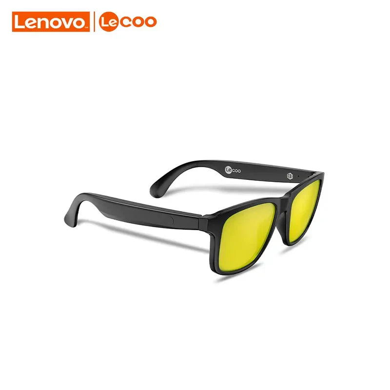 Lenovo Lecoo C8 Lite Bluetooth 5.3 Sunglasses β Wireless HiFi Earphones, HD Calls, Anti-Blue Light for Outdoor & Driving