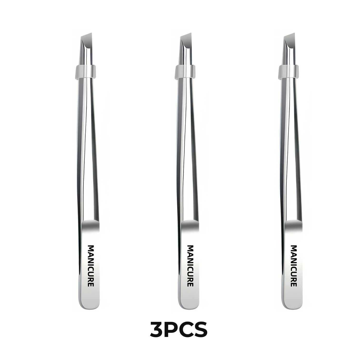Stainless Steel Tweezers Tool - Precision Eyebrow Eyelash Applicator for Beard & Mustache Grooming