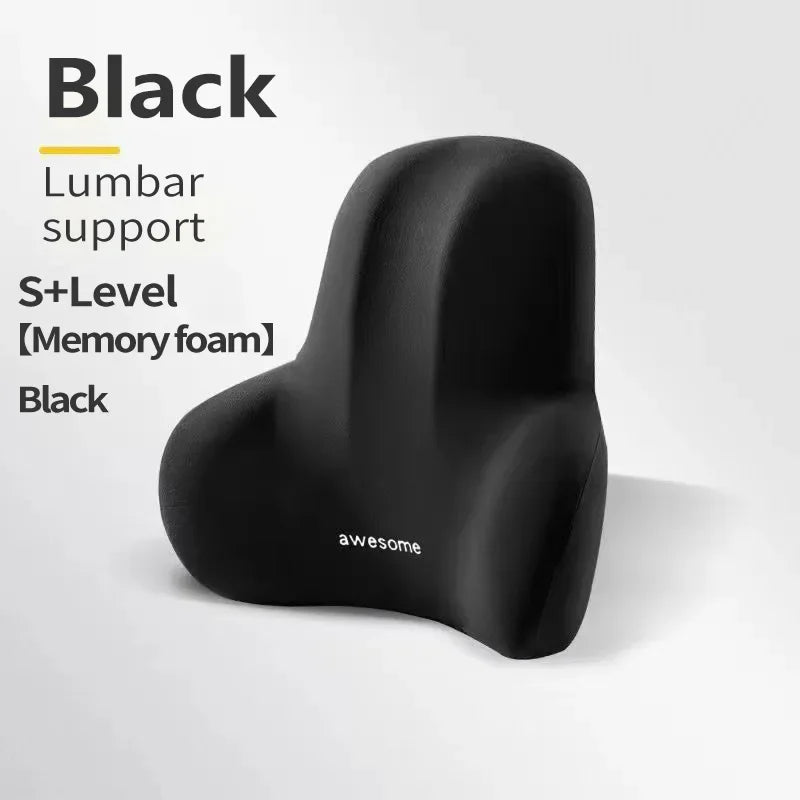 Memory Foam Lumbar Back Cushion – Multi-Functional Waist Support Pillow for Car, Office, Gaming Chairs & Postpartum Pain Relief