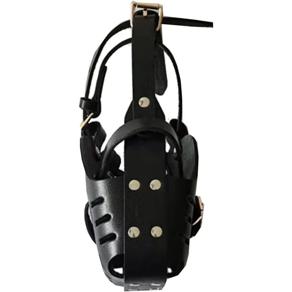 Leather Dog Muzzle Mask - Breathable Anti-Bite Training Cage for German Shepherd, Doberman & Small/Large Dogs