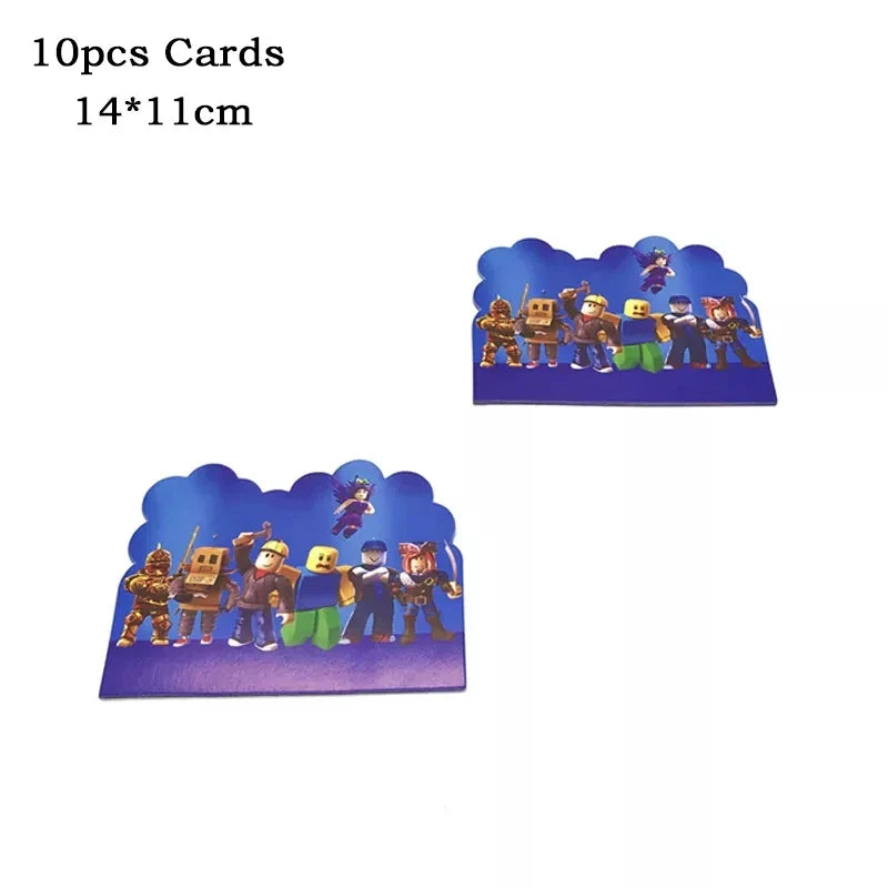 Hot Roblox Theme Party Tablecloth – 108×180cm Disposable Birthday Party Supplies for Boys, Party Decorations & Tableware