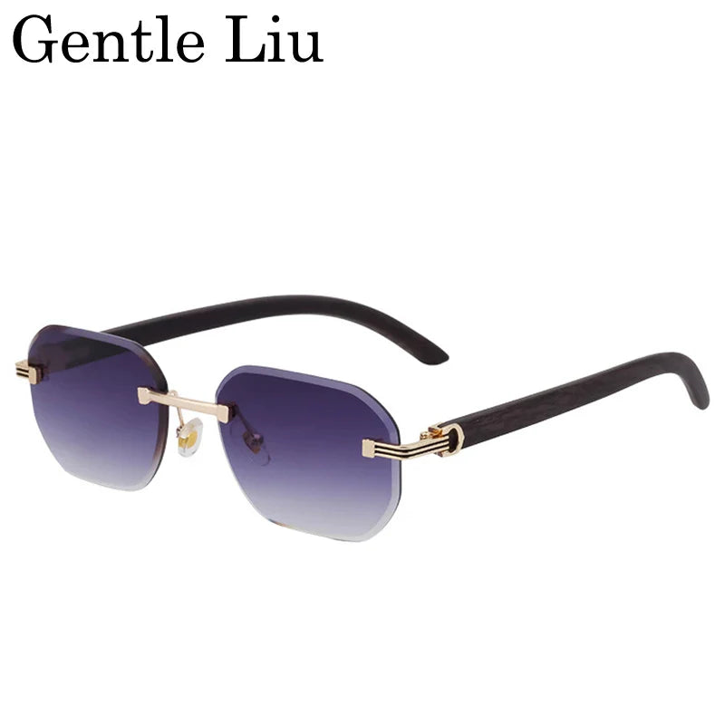 Vintage Square Rimless Sunglasses for Men 2026 – Luxury Frameless Punk Style UV400 Anti Blue Light Eyewear & Prescription Glasses