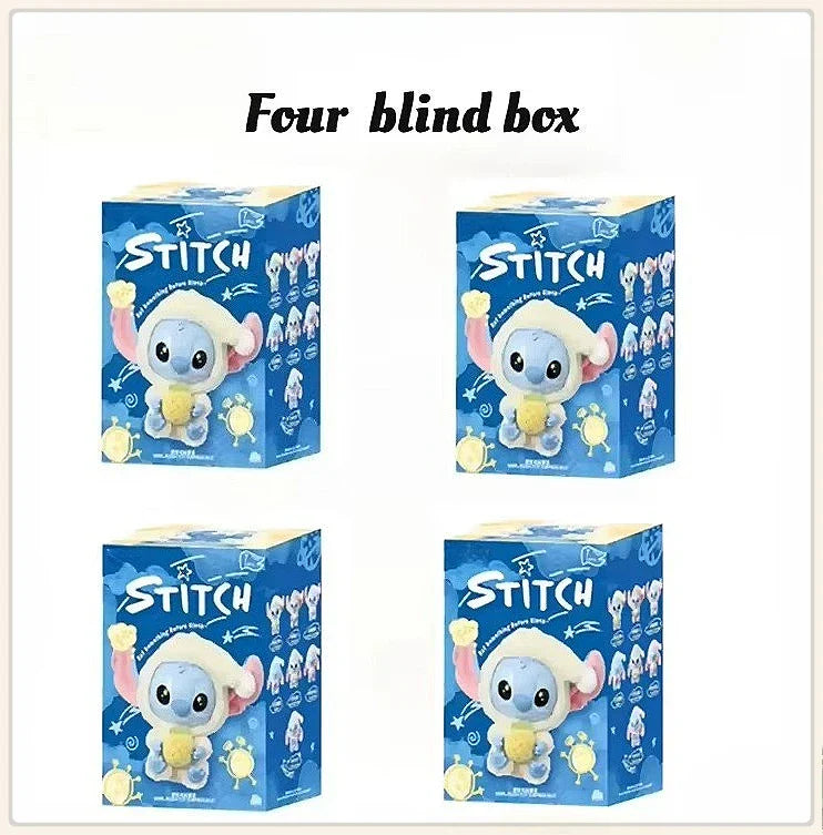 Stitch "Eat Something Before Sleep" Series Vinyl Blind Box – Cute Plush Doll Pendant Ornament, Kawaii Surprise Toy Gift
