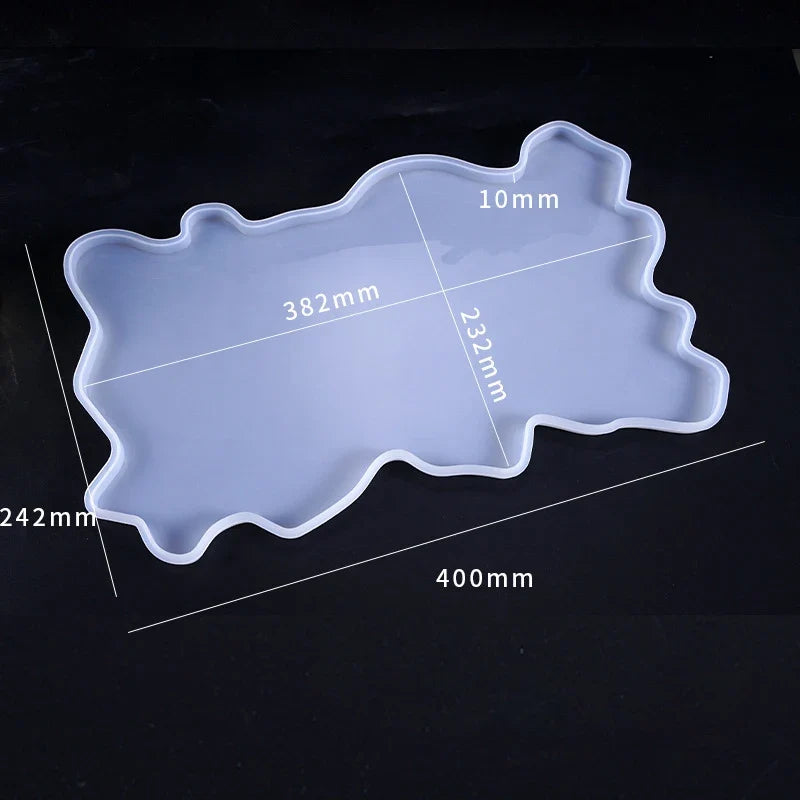 Large Rectangle Resin Tray Silicone Mold - DIY Epoxy Tea Plate Coaster Craft Making Mold