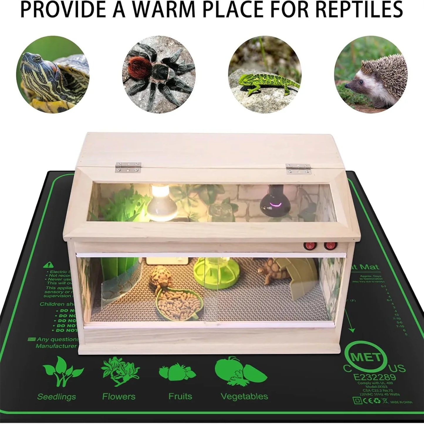 10/25/50CM Seedling Heat Mat — Indoor Plant Germination & Propagation Heating Pad with EU/US/UK Plug