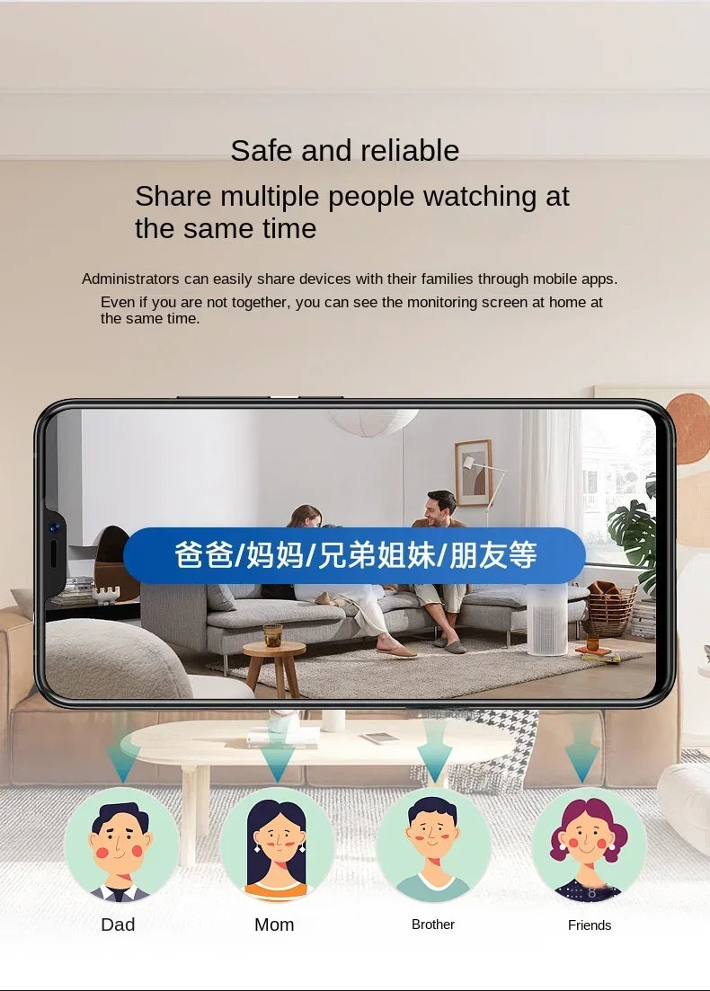 1080P Mini WiFi Camera - Battery Operated Wireless Security Cam with 360° Rotation Mobile Monitoring