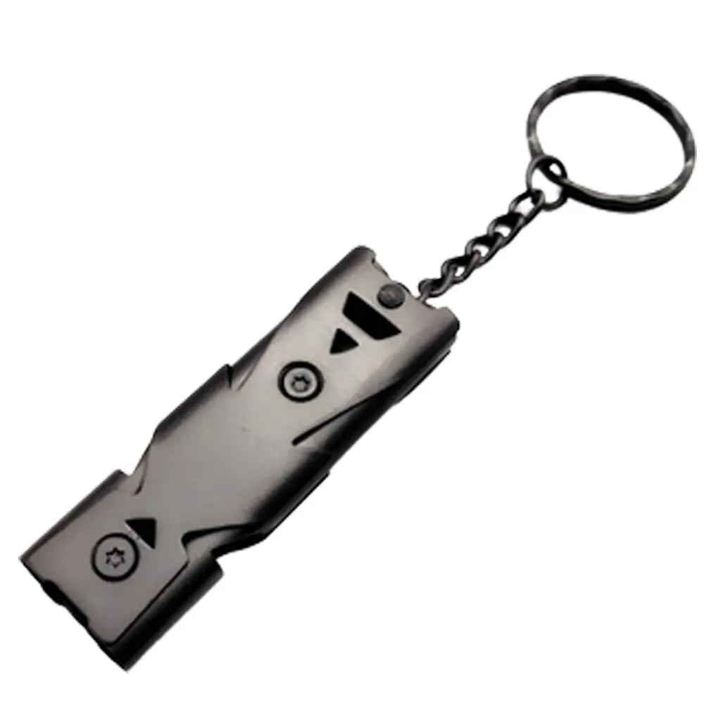 Double Pipe Survival Whistle Keychain – High Decibel Emergency Outdoor Camping Tool 1PC
